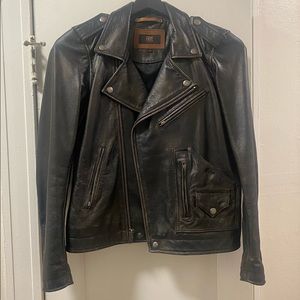 Mens Frye Moto Leather Jacket